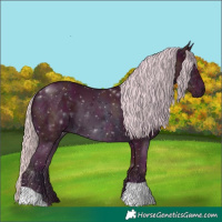 Horse Color:Watercolor Midnight Chestnut Ice
