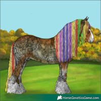 Horse Color:Painted Watercolor Red Onyx Ice