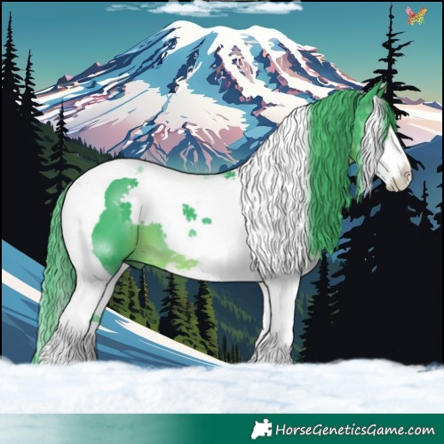 Horse Color:Watercolor Black Splash Tobiano 