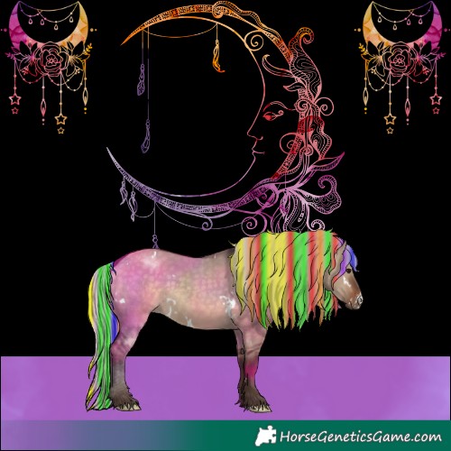 Horse Color:Painted White Spotted Silver Brown Dun Sabino 