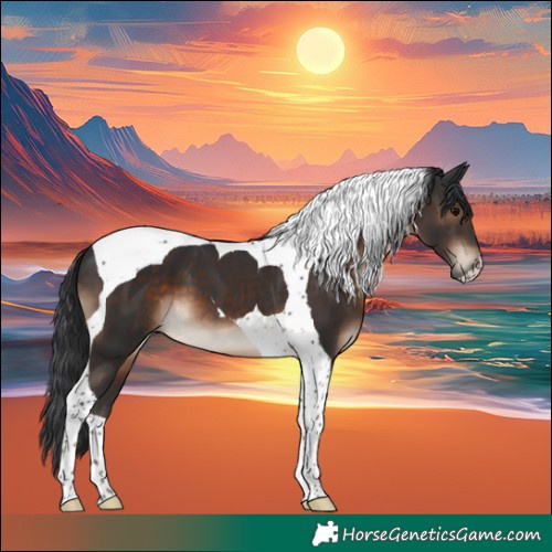 Horse Color:Brown Tobiano 