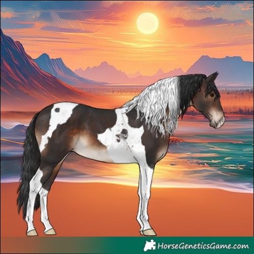 Horse Color:Brown Tobiano 
