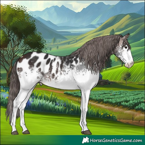 Horse Color:White Spotted Brown Mushroom Appaloosa 