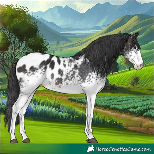 Horse Color:White Spotted Brown Appaloosa 