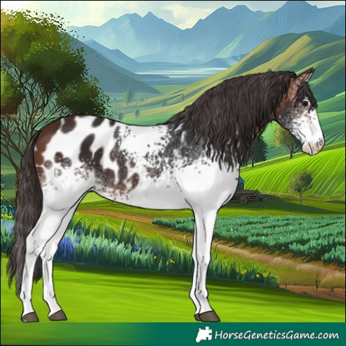 Horse Color:White Spotted Bay Appaloosa 