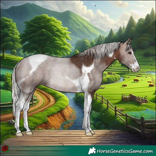 Horse Color:Silver Brown Sabino Tobiano Rabicano 