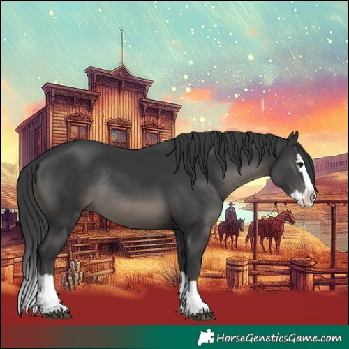 Horse Color:Black Splash Rabicano 