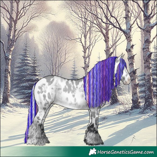 Horse Color:Painted Silver Brown Chinchilla Ice Dun Near Leopard 