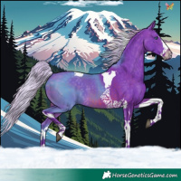 Horse Color:Watercolor Silver Brown Splash Tobiano 