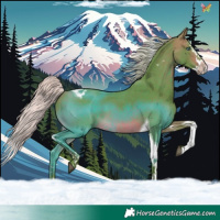 Horse Color:Watercolor Silver Brown Splash Tobiano 