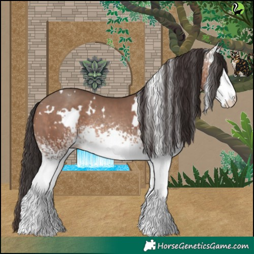 Horse Color:White Spotted Sable Champagne 