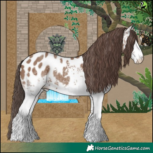 Horse Color:White Spotted Classic Champagne Near Leopard 