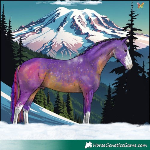Horse Color:Painted Watercolor White Spotted Brown 