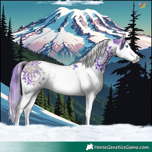 Horse Color:Watercolor Brown Splash Tobiano 