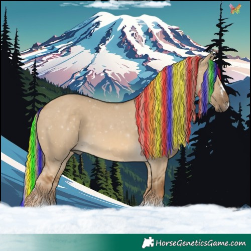 Horse Color:Painted Chocolate Palomino Dun 