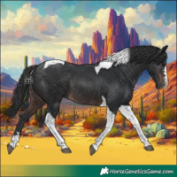 Horse Color:Brown Tobiano Rabicano 