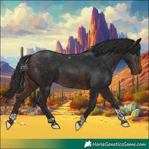 Horse Color:Bay Tobiano Rabicano 
