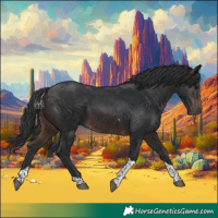 Horse Color:Brown Tobiano Rabicano