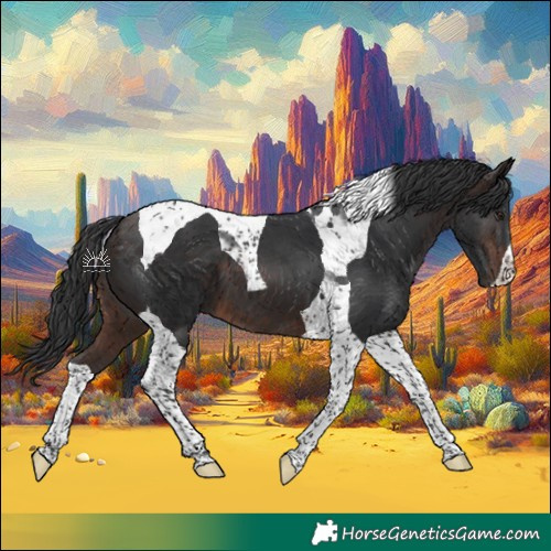 Horse Color:Brown Tobiano