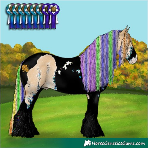 Horse Color:Painted White Spotted Palomino Dun Tobiano Rabicano 