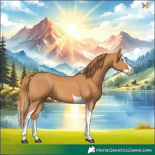 Horse Color:Chestnut Splash Tobiano 