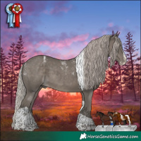 Horse Color:Powder White Silver Black Splash Tobiano