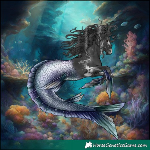 Horse Color:White Spotted Black Tobiano