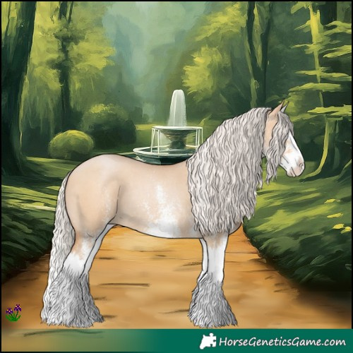 Horse Color:White Spotted Silver Bay Pearl Dun Splash Rabicano 
