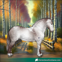 Horse Color:Gray Chocolate Grullo Tobiano