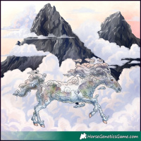 Horse Color:Nacre Brown Dun Tobiano Brindle 