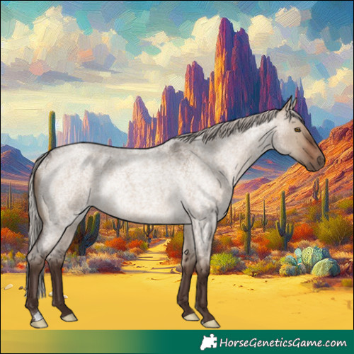 Horse Color:Silver Brown Roan Dun Rabicano 