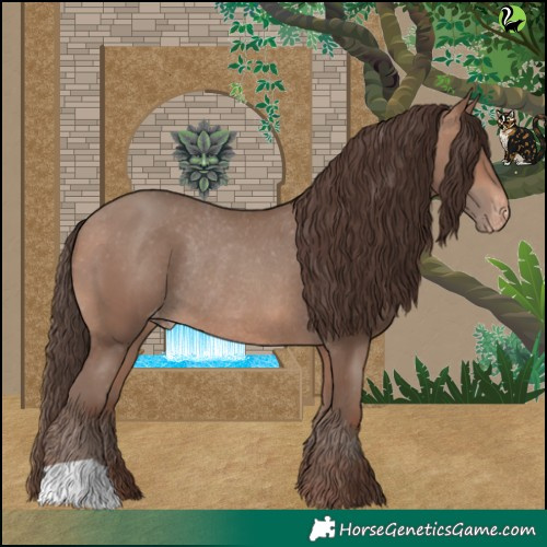 Horse Color:Sable Champagne Varnish Rabicano 