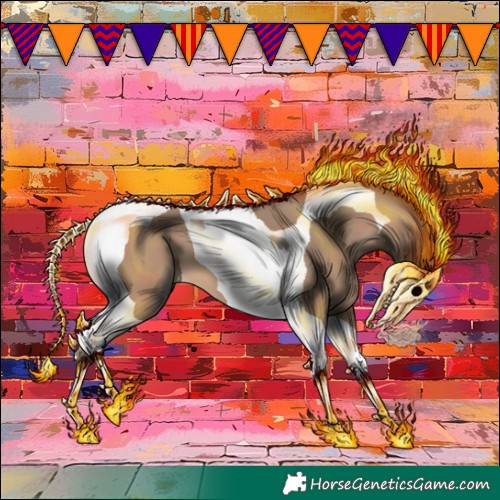 Horse Color:Sable Champagne Tobiano