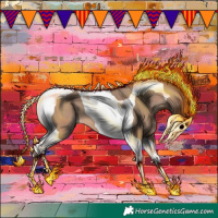 Horse Color:Sable Champagne Tobiano