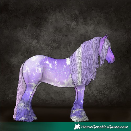 Horse Color:Watercolor White Spotted Silver Brown Dun 