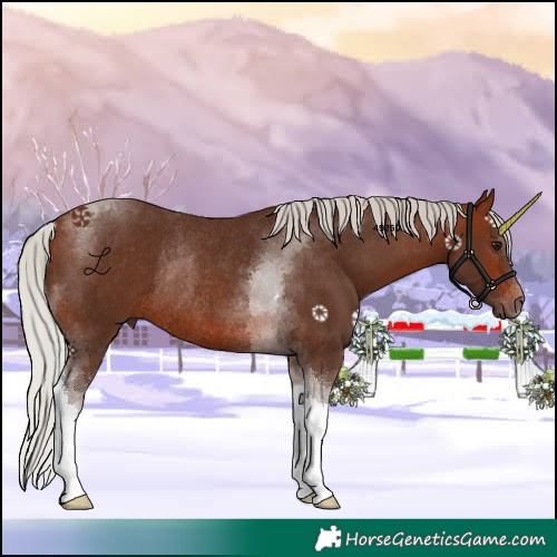 Horse Color:Silver Brown Tobiano Rabicano
