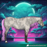 Horse Color:Painted Silver Buckskin Ice Roan Dun