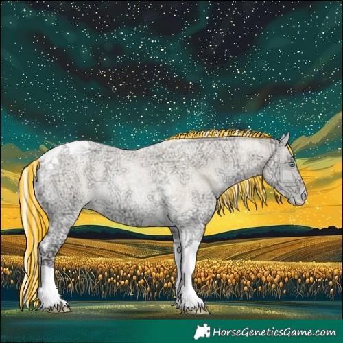 Horse Color:Painted Silver Buckskin Ice Roan Pearl Onyx Tobiano 