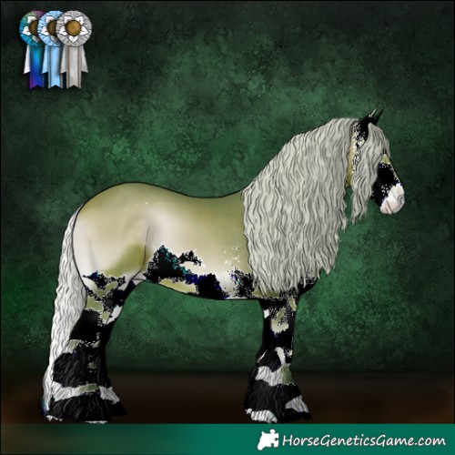 Horse Color:Watercolor Silver Bay Onyx Sabino Splash 