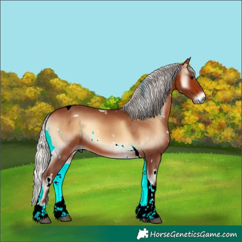 Horse Color:White Spotted Silver Brown Onyx Tobiano 