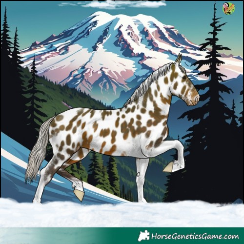 Horse Color:Silver Brown Tobiano Near Leopard 