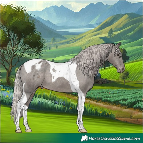 Horse Color:Silver Black Tobiano Appaloosa 
