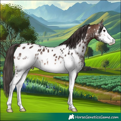 Horse Color:White Spotted Brown Appaloosa 