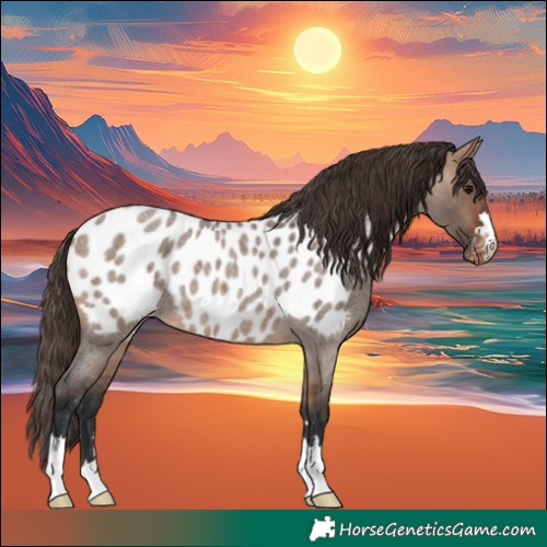 Horse Color:Bay Roan Dun Appaloosa 