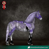 Horse Color:Watercolor Silver Blue Onyx Chinchilla Ice Tobiano