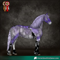 Horse Color:Watercolor Silver Blue Onyx Chinchilla Ice Tobiano