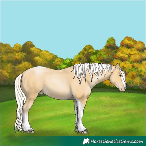 Horse Color:Silver Smoky Black Pearl Tobiano 