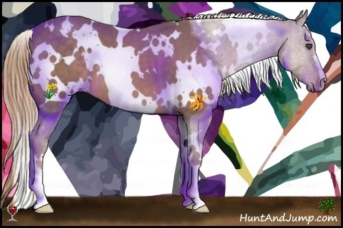 Horse Color:White Spotted Chocolate Palomino