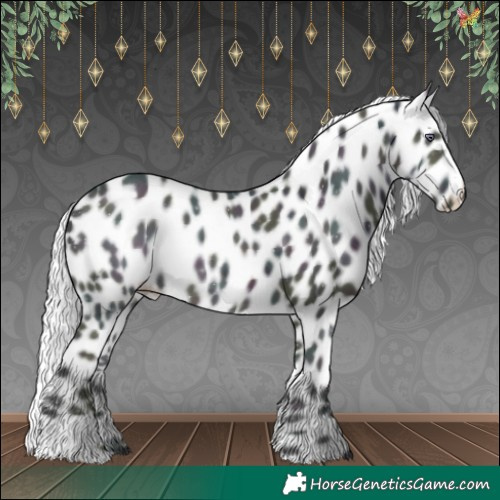 Horse Color:Watercolor Midnight Silver Brown Chinchilla Ice Harlequin Merle Skewed LP Spotted 