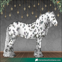 Horse Color:Watercolor Midnight Silver Brown Chinchilla Ice Harlequin Merle Skewed LP Spotted 